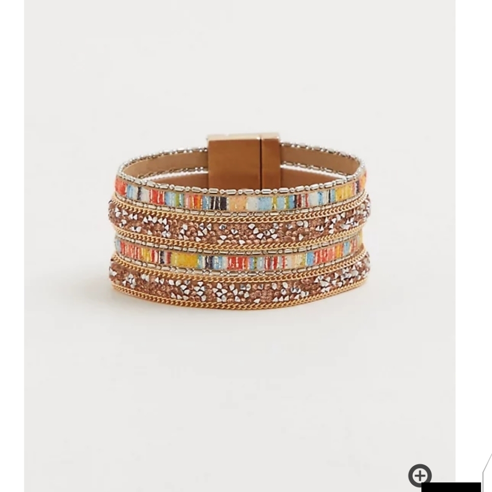 🆕MULTICOLORED STONE CUFF BRACELET